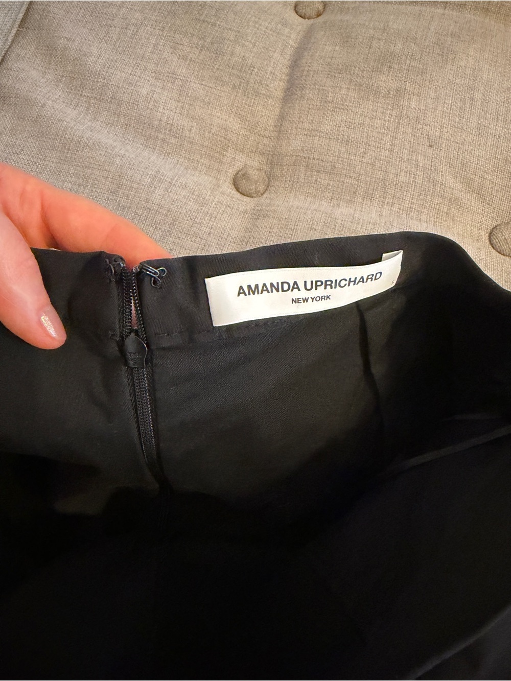 Amanda Uprichard Black Mini Pleated skirt skort Dixon with hidden shorts Size S - Picture 3 of 4